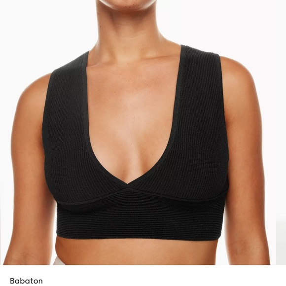 NWOT BABATON Scuplt knit crop - Picture 2 of 2